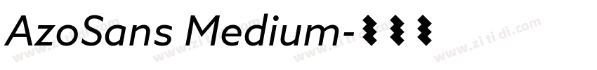 AzoSans Medium字体转换